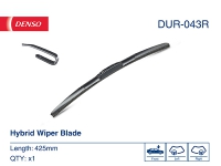 Гибридная щетка стеклоочистителя Denso Hybrid DUR043R 430 мм купить. Гибридные дворники Denso DU043R 430 мм для правого руля